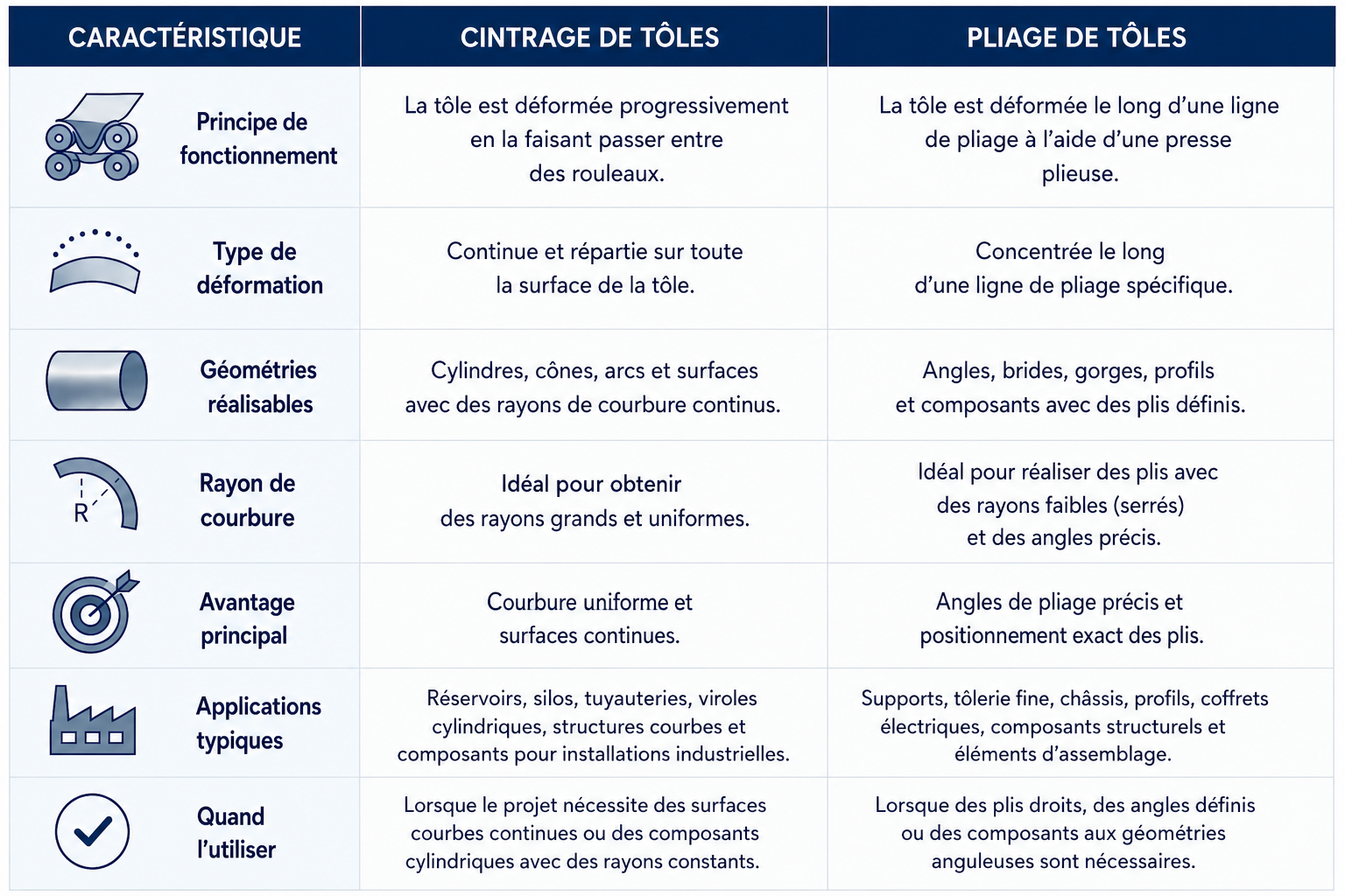 Cintrage et pliage de tôle